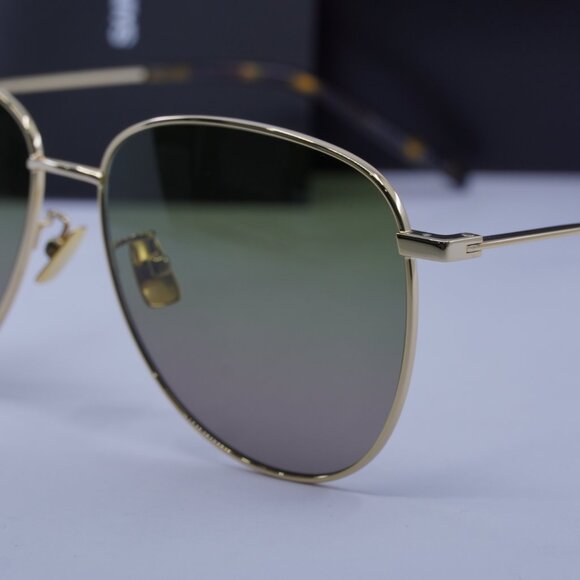 Saint Laurent SL328/K 007 Aviator Sunglasses - Gold/Green Gradient - Picture 2 of 10